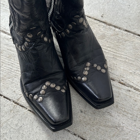 Old Gringo Studded Zip Leather Riding Boots Size 6 - Picture 7 of 9